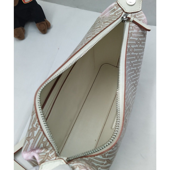 Cole Haan Light Gray Brown Zipper Closure Crossbody Bag - Picture 9 of 16